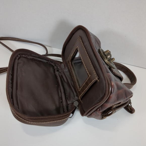 Mini Brown Shoulder/Handbag , Built In Mirror - Picture 5 of 7